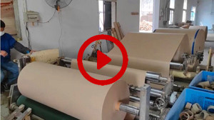 Cutting raw paper roll